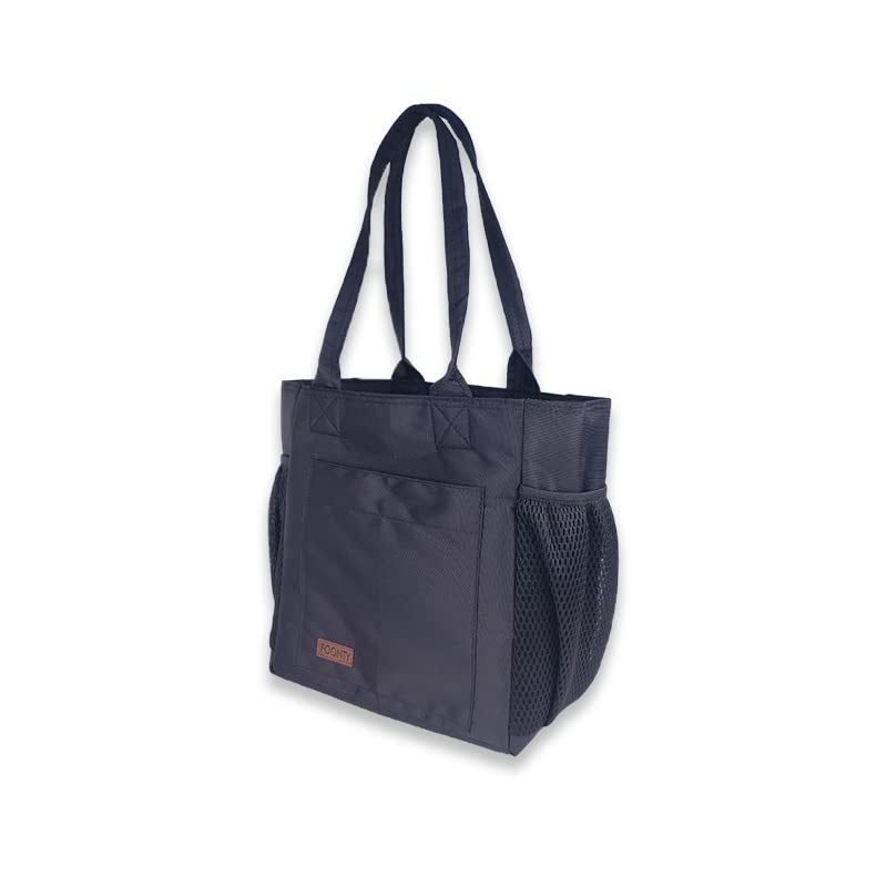 FOONTY Lunch Bag for Men and Women Wide Open Lunch Tote for Office Picnic and Grocery(FFFLB9024A,Black) - Image 1