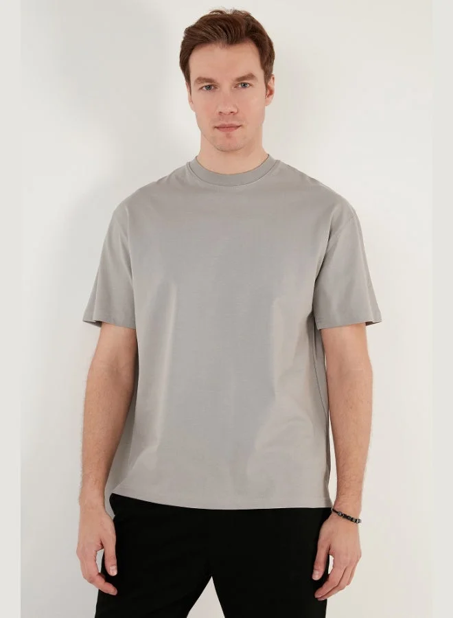 Buratti  Buratti Cotton Relaxed Fit Zero Collar T Shirt Men's T SHIRT 5905446 for Men | Best Price UAE