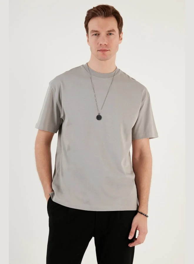 Buratti  Buratti Cotton Relaxed Fit Zero Collar T Shirt Men's T SHIRT 5905446 for Men | Best Price UAE