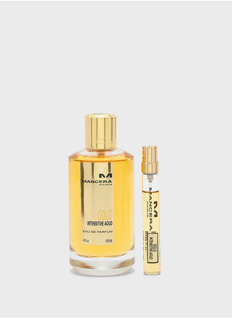 مانسيرا Gold Intensitive Aoud Edp 120Ml + Travel Size 8Ml Gift Set