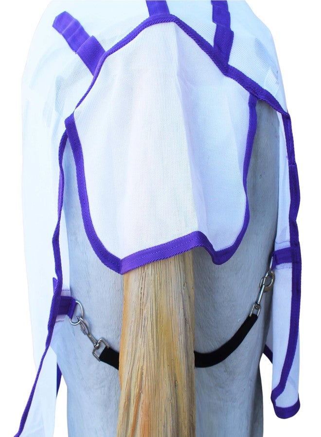 تشالنجر شرشف صيفي خفيف الوزن من قماش شبكي للخيول، مقاس 64 بوصة، يسمح بمرور الهواء في فصل الربيع، رقم الموديل 73407B - Image 4