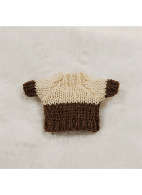 Trendy Labubu Doll Clothes Sweaters Scarves Beige color matching sweater one-piece