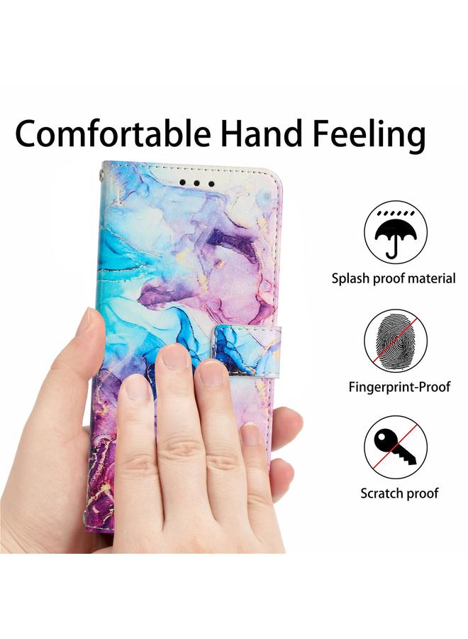 زبون جراب لهاتف Infinix Smart 6 Plus مصنوع من الجلد بنمط رخامي مطلي - Image 4