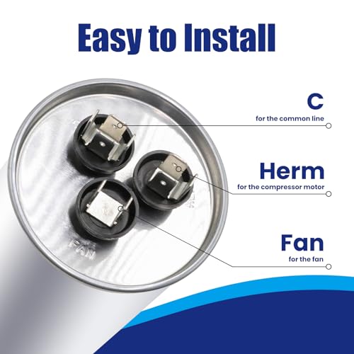 SUREPHON 45+10 uF 45/10 MFD ±5% 370V/440VAC Dual Run Start Capacitor CBB65B Works for AC Unit Fan Motor Start or Heat Pump or Condenser Straight Cool - Image 3