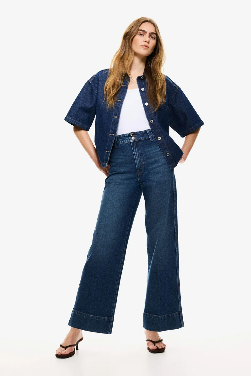 H&M Wide High Jeans