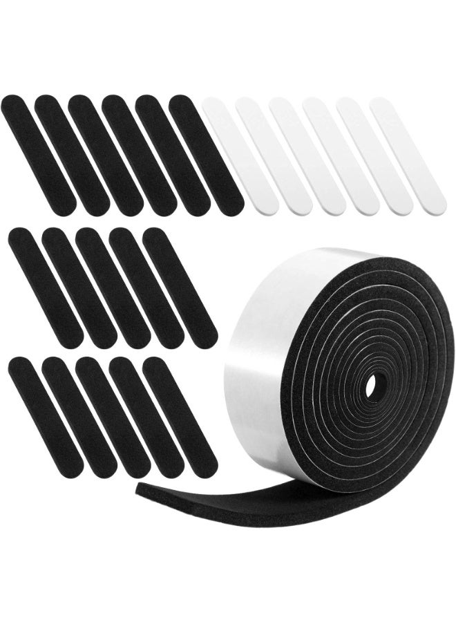 100PCS Hat Tape Hat Reducer Foam Reducing Tape Roll Self Adhesive for Hat Cap(50 White 50 Black)  - Image 1