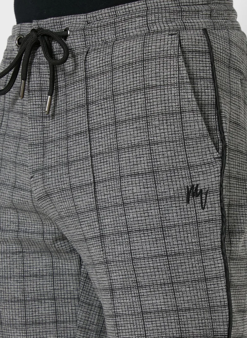 RIVER ISLAND Checked Drawstring Shorts