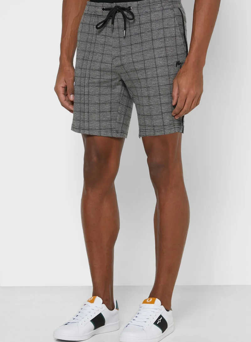 RIVER ISLAND Checked Drawstring Shorts