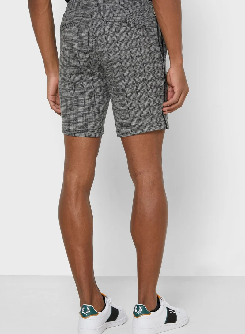 RIVER ISLAND Checked Drawstring Shorts