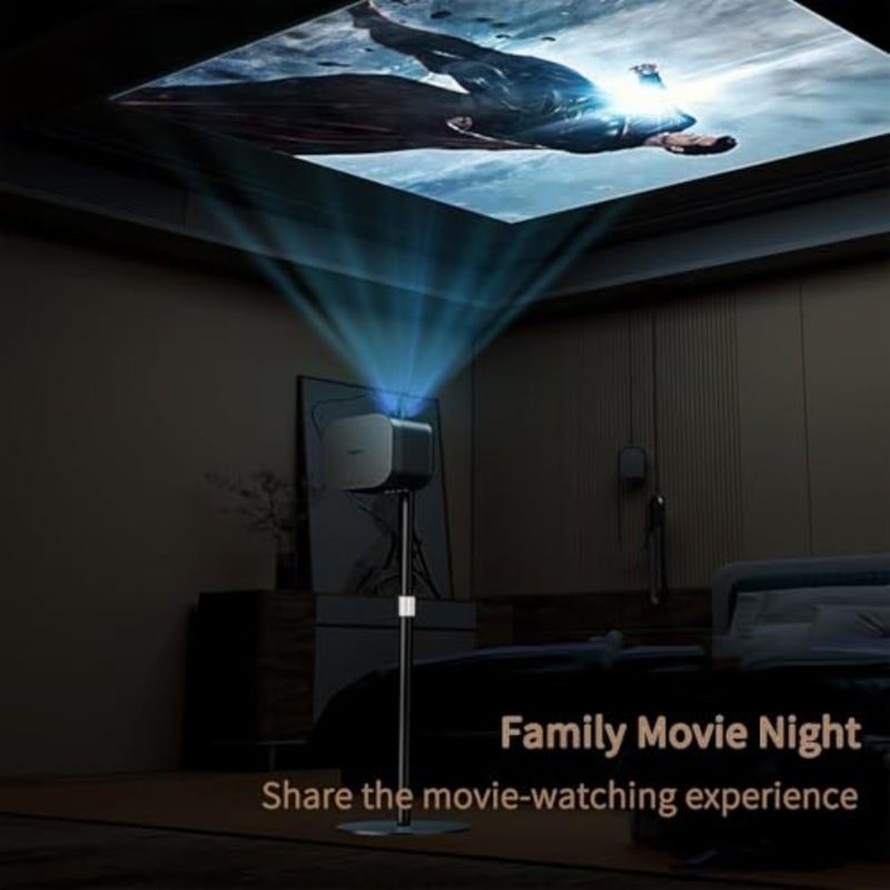 Projector Stand Floor for Home Office Outdoor, Aluminum Alloy, Black, Adjustable Height 20''-50'' with 360 Rotatable Universal Mount - Image 3