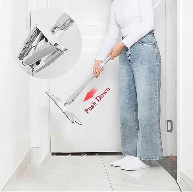 Rikriva Self Wringing Mop Easy Squeeze Twist Mop for Floor Cleaning Self Squeeze XMop with Strong Water Absorption Twist Mope with for Garage Offices Kitchen - Image 3