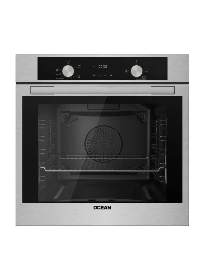 Ocean Built-in Gas Oven, with Grill, 60 Cm, 69 Liters, Black and Stainless Steel- OOGR65IBECF2SVC