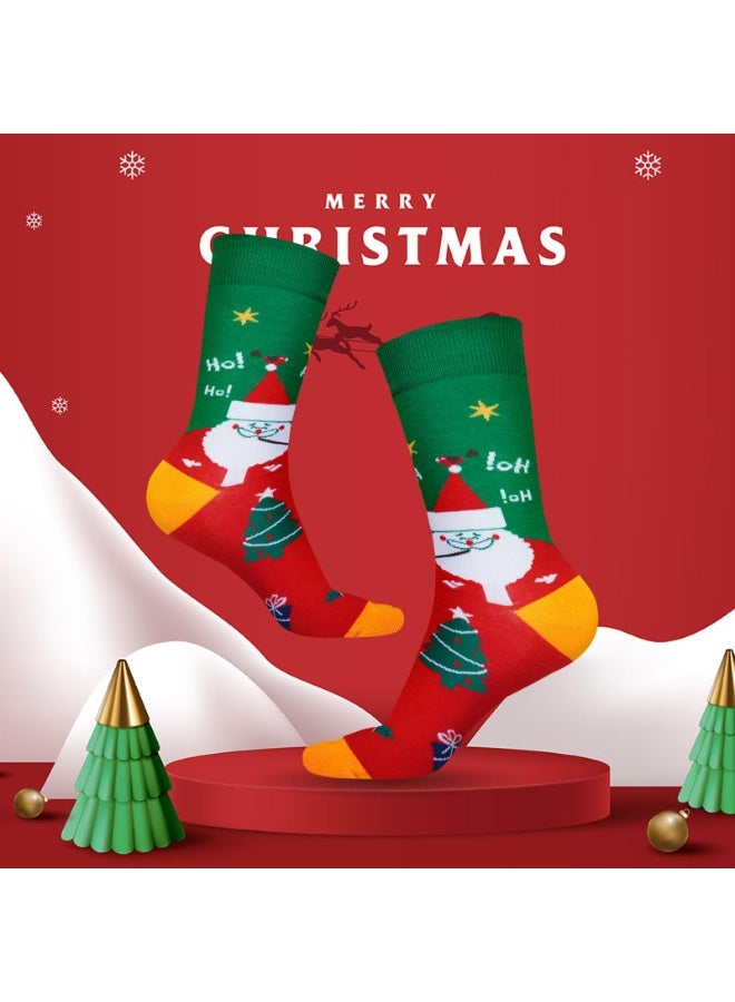 Chielor 6 Pairs Christmas Socks for Men Women, Funny Colorful Cotton Warm Soft Novelty Crew Socks Xmas Socks for Christmas Holiday, Birthday Gift, Family - Image 4