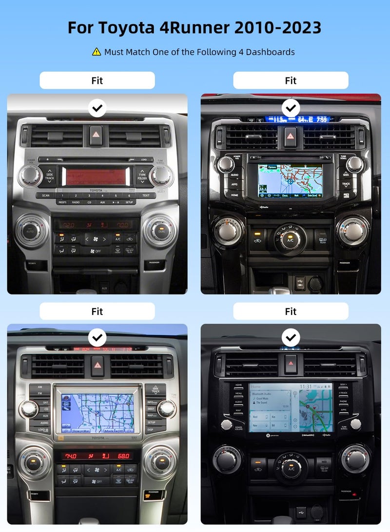 Dasaita Snapdragon Head Unit for Toyota 4Runner 2010-2023, Wireless Carplay & Android Auto, 8GB+256GB Plug and Play GPS Navigation, Voice Control Car Stereo, Built-in 5G WiFi, 4G Cellular, Sliver - Image 4