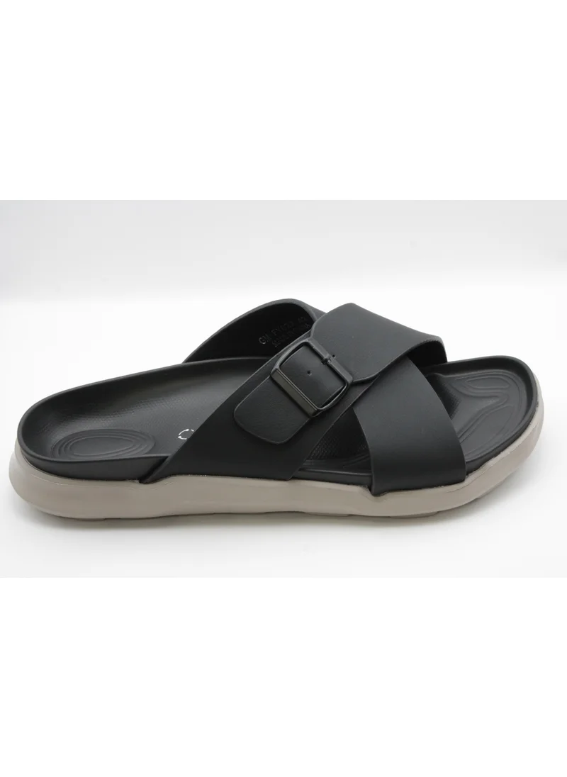 جيومني Galahad1 Traditional Arabic Sandals for Men – Comfortable Leather Slip-On Design – Perfect for Everyday Wear & Occasions-Black