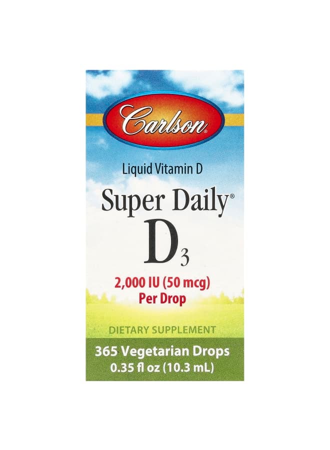 Carlson Super Daily® D3, 50 mcg (2,000 IU), 0.35 fl oz (10.3 ml)