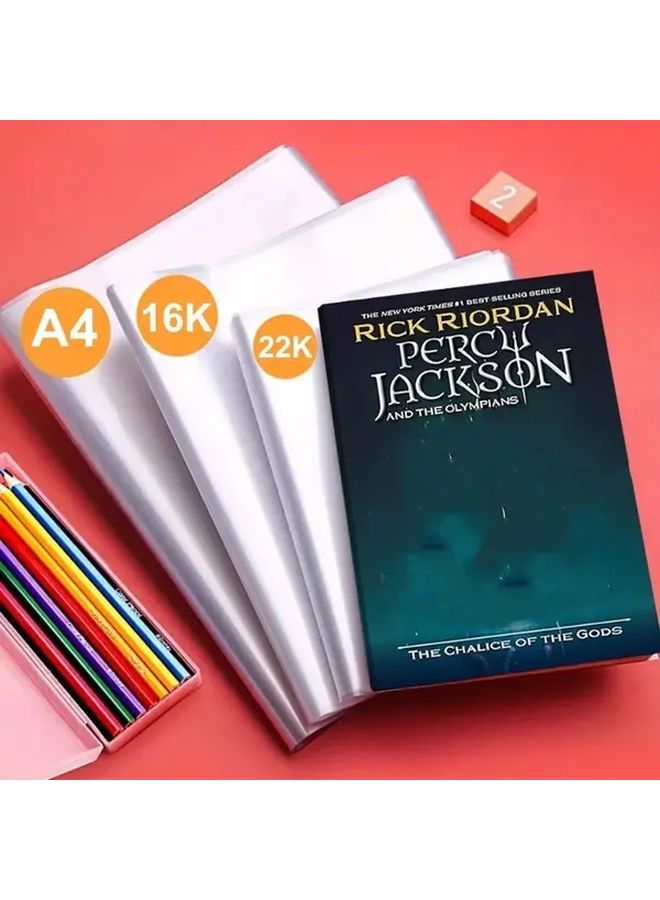10 Pcs PVC Self Adhesive Book Covers Transparent Durable Plastic Protectors With Index Tabs Like Corner System For A4 Blue Marble Textbooks Journals Office Supplies Teacher Recommended Classroom And Home Use - Image 3