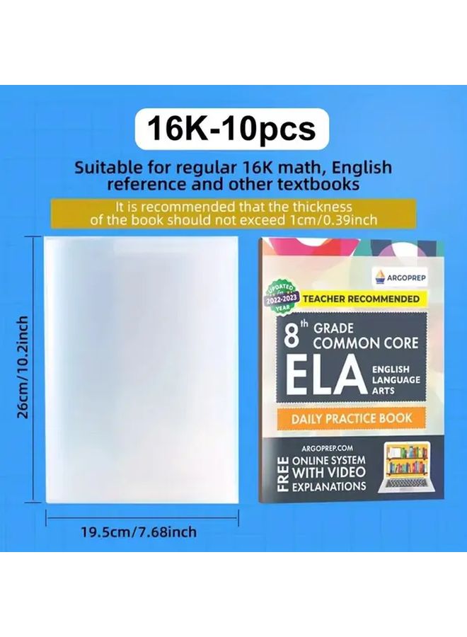 10 Pcs PVC Self Adhesive Book Covers Transparent Durable Plastic Protectors With Index Tabs Like Corner System For A4 Blue Marble Textbooks Journals Office Supplies Teacher Recommended Classroom And Home Use - Image 5