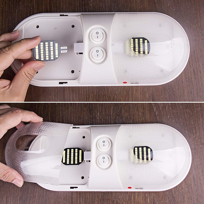 GRB Super Bright 921 LED Bulbs for RV Indoor Lights Camper Trailer Motorhome Marine Boat Dome Interior Light (Pack of 10, 6000K White) - Image 4