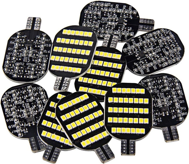 GRB Super Bright 921 LED Bulbs for RV Indoor Lights Camper Trailer Motorhome Marine Boat Dome Interior Light (Pack of 10, 6000K White) - Image 1