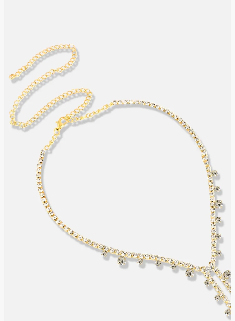 SOHI Gold Plated Designer Party Necklace For Women