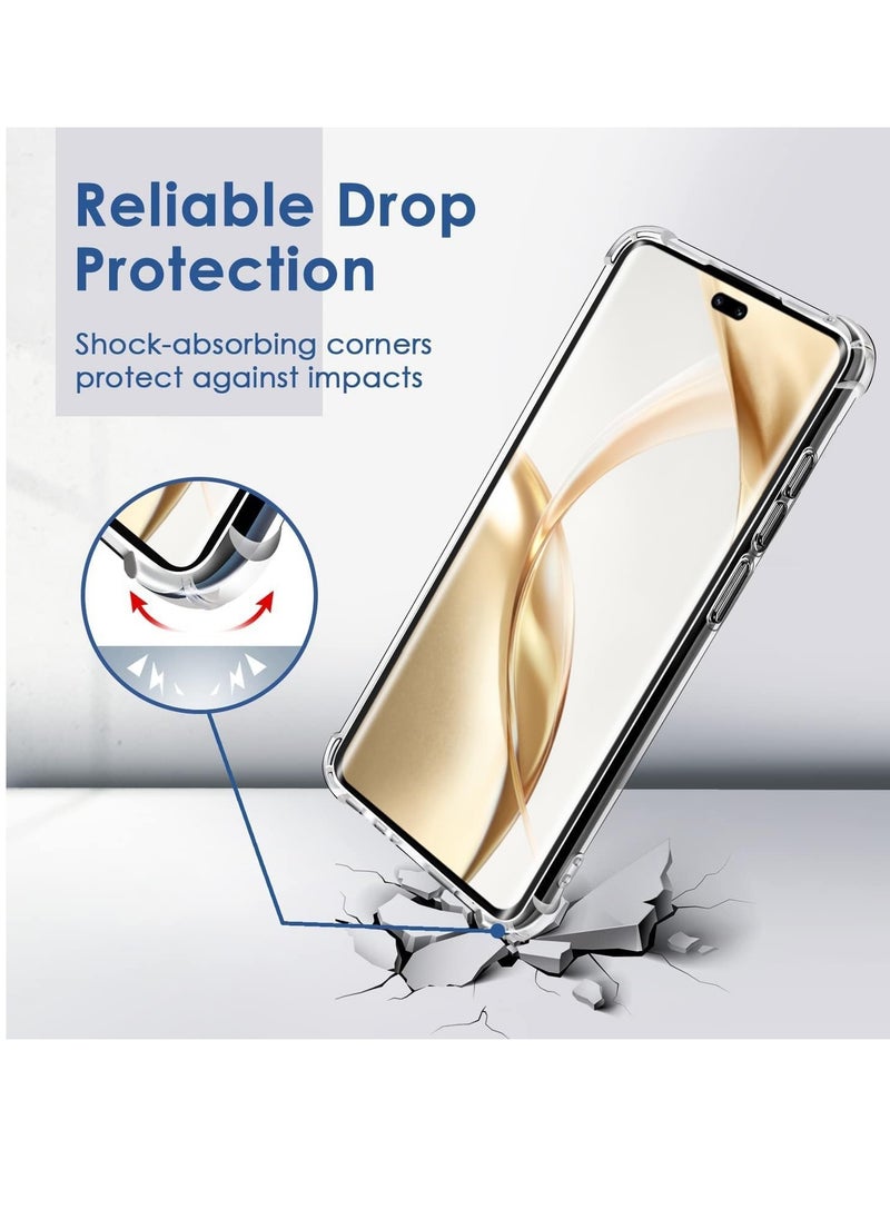 ماركة غير محددة - حافظة متوافقة مع هاتف Xiaomi Redmi 13 4G 5G / Poco M6 4G / Redmi Note 13R، غطاء سيليكون شفاف من مادة TPU غوريلا واقي مضاد للصدمات وزوايا مقاومة للصدمات - شفاف - Image 1
