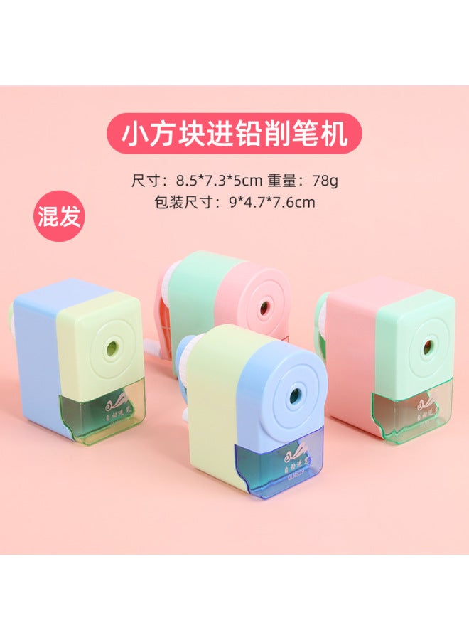 HELPS مبراة أقلام كرتونية مبدعة للحب لطلاب المدارس الابتدائية مبراة أقلام يدوية أوتوماتيكية قرطاسية بألوان الماكرون - Image 1