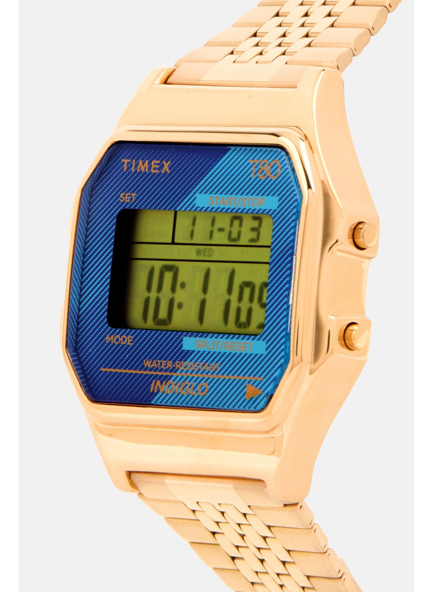 TIMEX - Men TW2V19600 Stainless Steel Digital Watches 34mm, Gold - Image 1