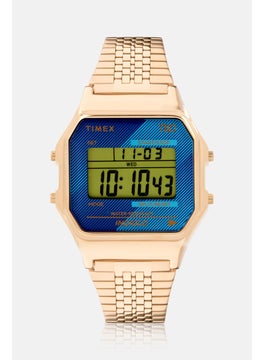 Men TW2V19600 Stainless Steel Digital Watches 34mm, Gold