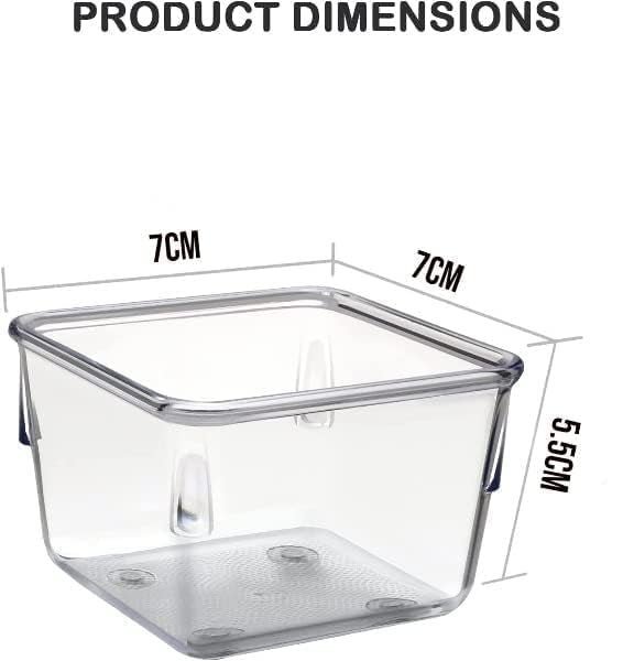 Xpandio Clear Plastic Drawer Organizers Set, Versatile Bathroom and Vanity Drawer Organizer Trays, Storage Bins for Makeup, Bedroom, Kitchen Gadgets Utensils and Office (4 PC SET) - Image 3