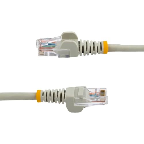 StarTech.com Cat5e Ethernet Cable - 20 ft - Gray- Patch Cable - Snagless Cat5e Cable - Network Cable - Ethernet Cord - Cat 5e Cable - 20ft (45PATCH20GR) - Image 3