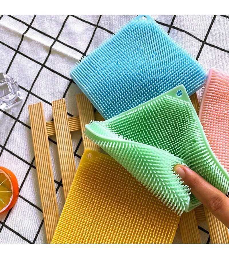 Square Green 2 Pack Kitchen Dishwashing Scrubbers for Pots Pans and Vegetables - Image 5