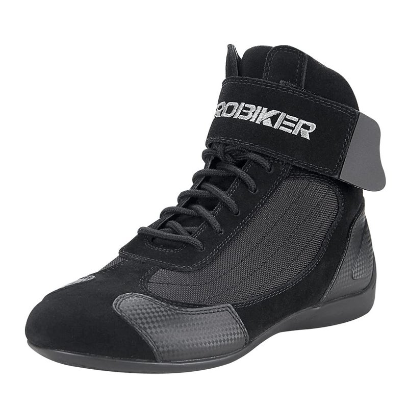 HEROBIKER Motorcycle Combat Boots Racing Hiking Outdoor Work Mid Ankle Shoes for Men Black - Image 3