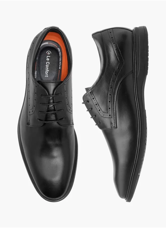 Le Confort Men Solid Derby Shoes with Lace-Up Closure