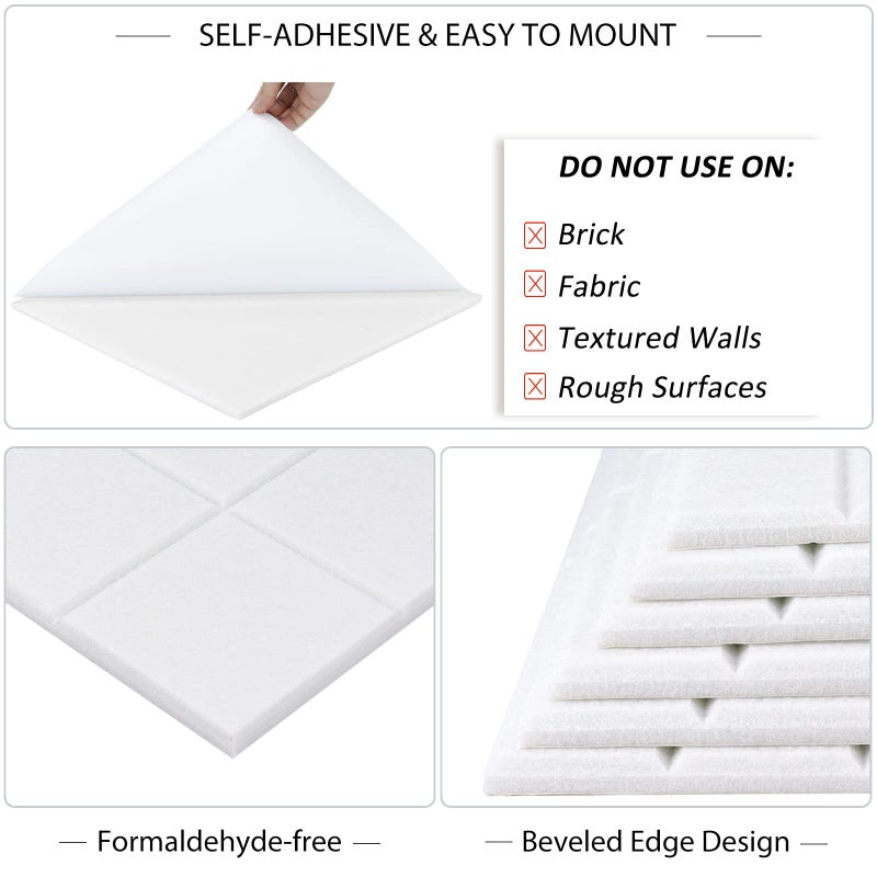 BXI Felt Bulletin Board - 12 X 12 X 3/8 Inches 6 Pcs Self-Adhesive Poster Cork Board with 30 Push Pins, Thick Pin Tiles Display Vision Board, Photo Picture Panels for Home Office Classroom Walls - Image 5