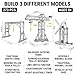 PANPAPA Metal Building Toys 273pcs 3 in 1 Tower Crane Frame Crane Windmill Metal Model SetErector Sets for Boys Age 812DIY Building Stem Projects Toys for KidsBirthday Gifts for Model Crane Fan - Image 3