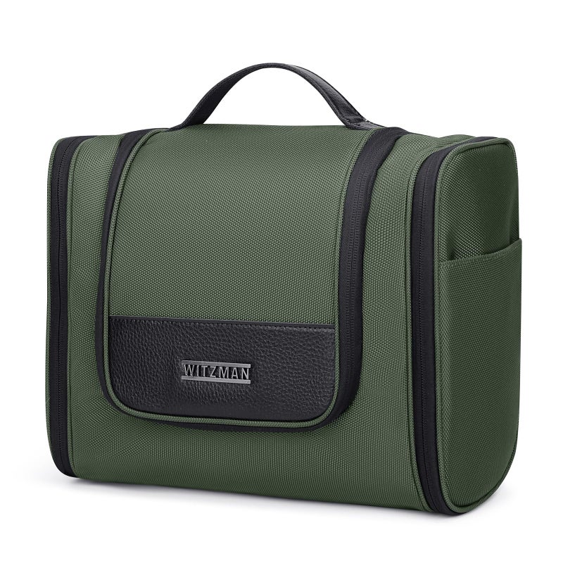 Witzman Toiletry Bag For Men Women Large Hanging Multi-Organization Bathroom Bag Water-Resistant Dopp Kit Shaving Bag Men(B690 Army Green) - Image 2