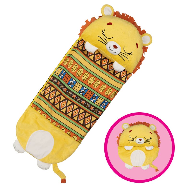 Happy Nappers Pillow Sleepy Sack Comfy Cozy Compact Super Soft Warm All Season Sleeping Bag with Pillow Lion Medium - Image 2