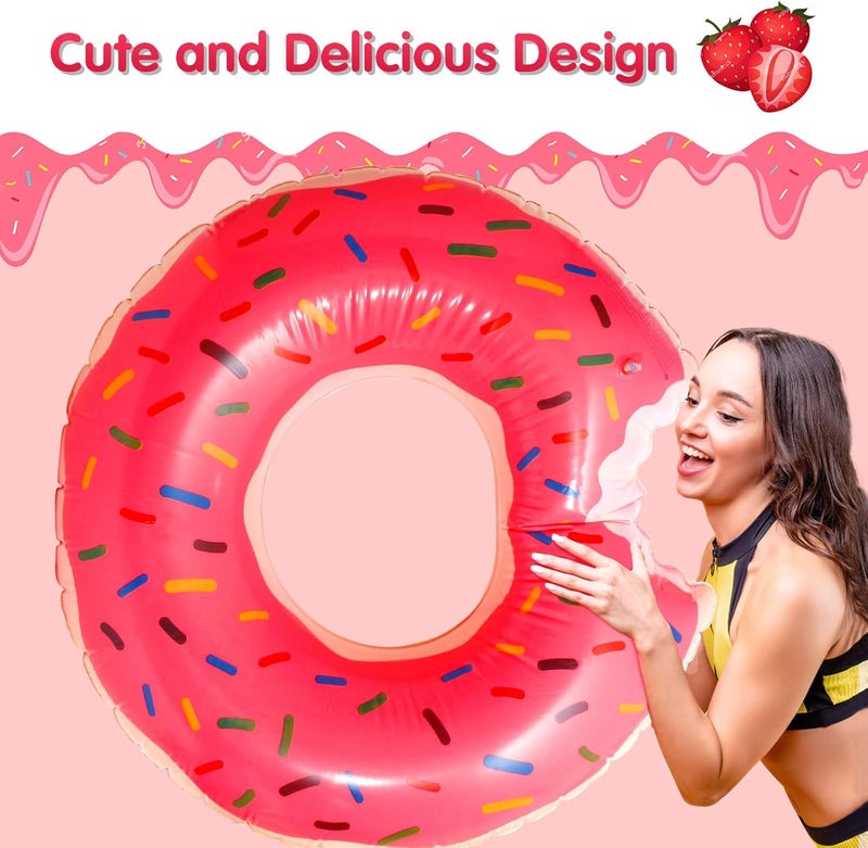 DMAR Donut Pool Float - Donut Tube & Ring for Beach & Pool - Image 3