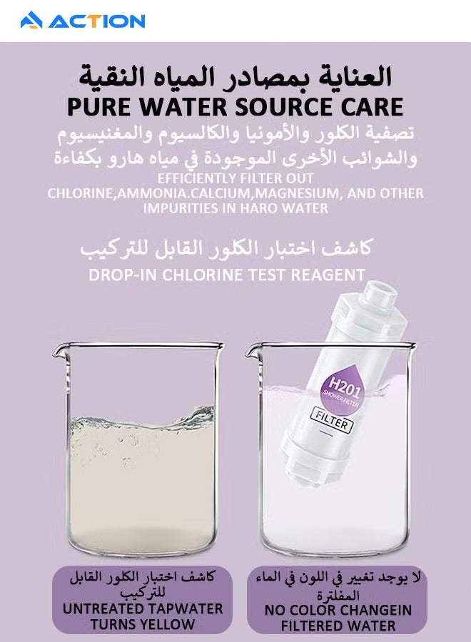 ACTION Two Pack Lavender Pinewood Vitamin C Shower Filters: Aromatherapy Hard Water Softener Chlorine and Fluoride Shower Filter Easy to Install Universal Output Shower Head for Healthier Skin and Hair - Image 3