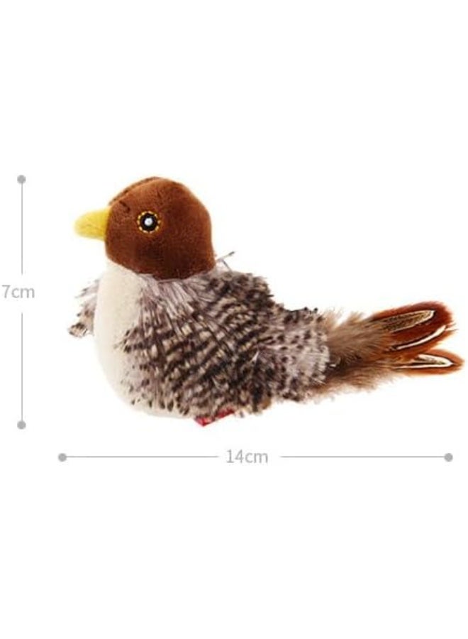 ChicAbode Rechargeable Flapping Bird Cat Toy, Interactive Sparrow with Chirping Sound and Beating Wings, Touch-Activated Catnip Toy for Kitten Exercise and Play, 4.0 Inches - Image 5