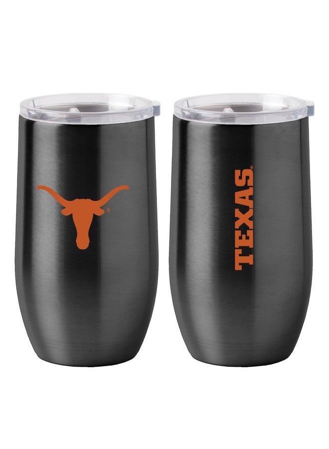 logobrands Texas 16oz Gameday Stainless Curved Beverage