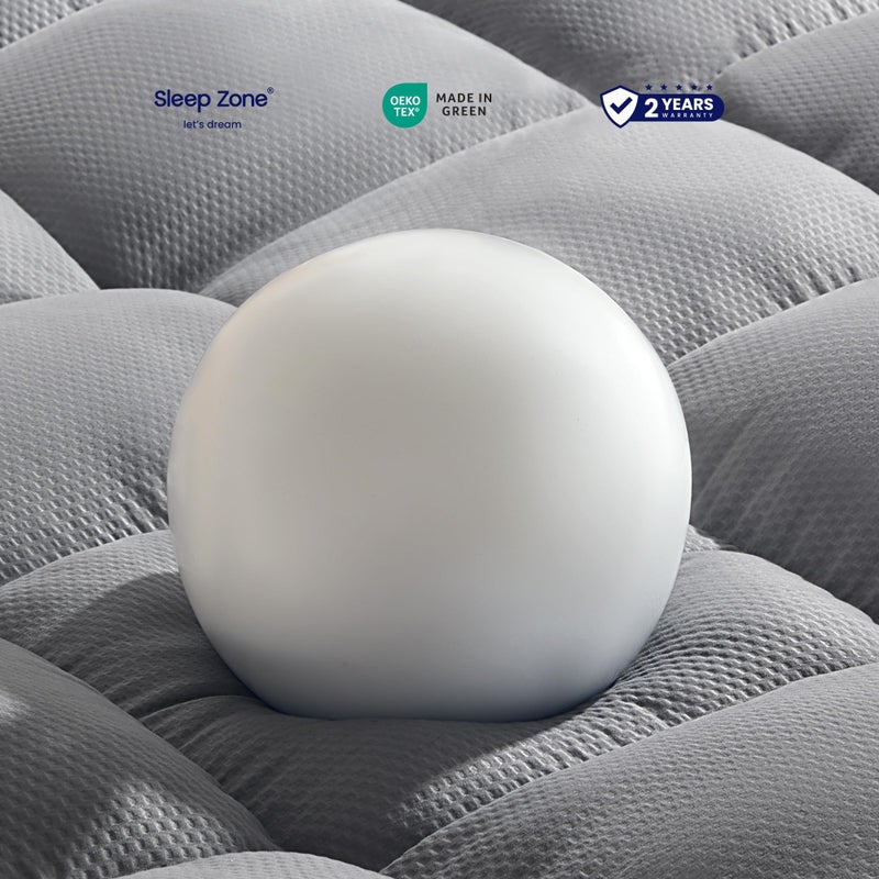 SLEEP ZONE Mattress Topper Queen Size, Extra Thick Fitted Mattress Pad for Back Pain, Plush and Support Mattress Cover, Deep Pockets Mattress Protector, Hotel Quality (Grey, Queen) - Image 5