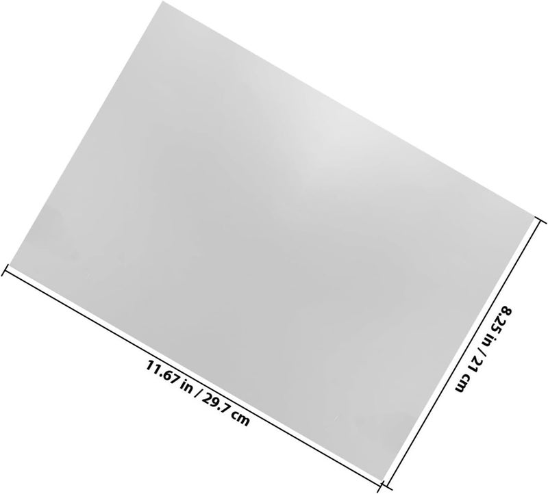 VICASKY Flexible Adhesive Mirror Sheet 0.11mm PC Resin Plastic Soft Reflective Mirror for Nursery Wall Décor and DIY Experiment Crafts with Blue Protective Film, 21x29.7cm - Image 2