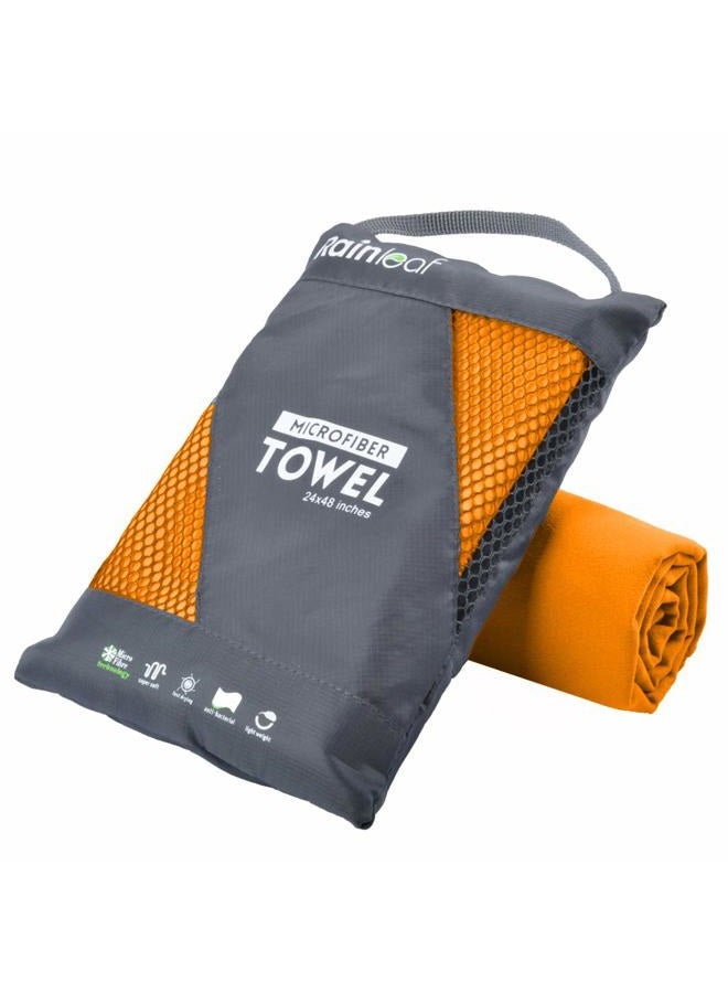 Rainleaf Microfiber Towel Perfect Sports & Travel &Beach Towel - Image 1