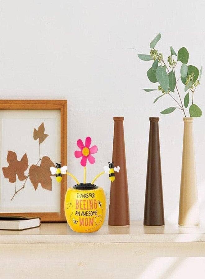 Jowxsx Sunflower Solar Dancing Insect for Car Decoration - Cute Flip Flap Swing Eco-Friendly Bobblehead Flowers in Colorful Pots - Image 3