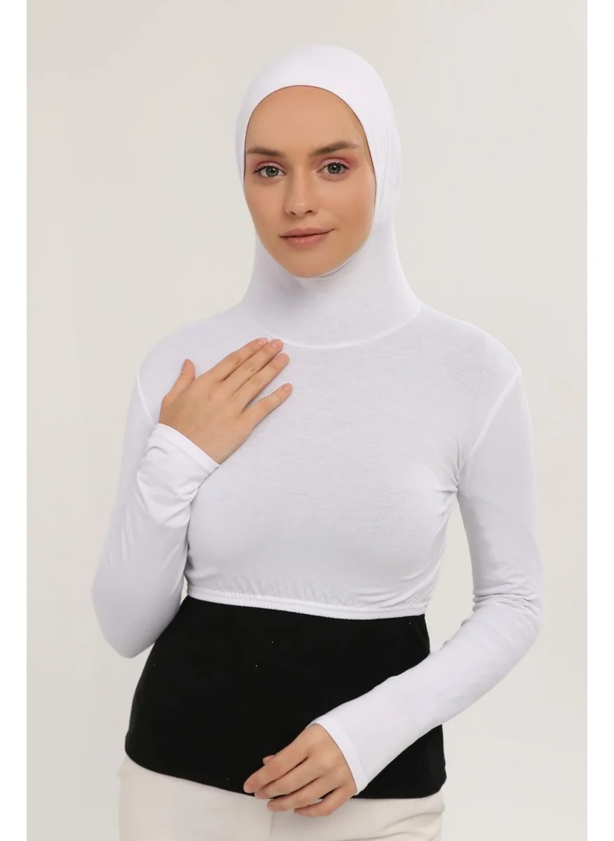 التوبة Long Sleeve Neck Collar Bonnet Half Body