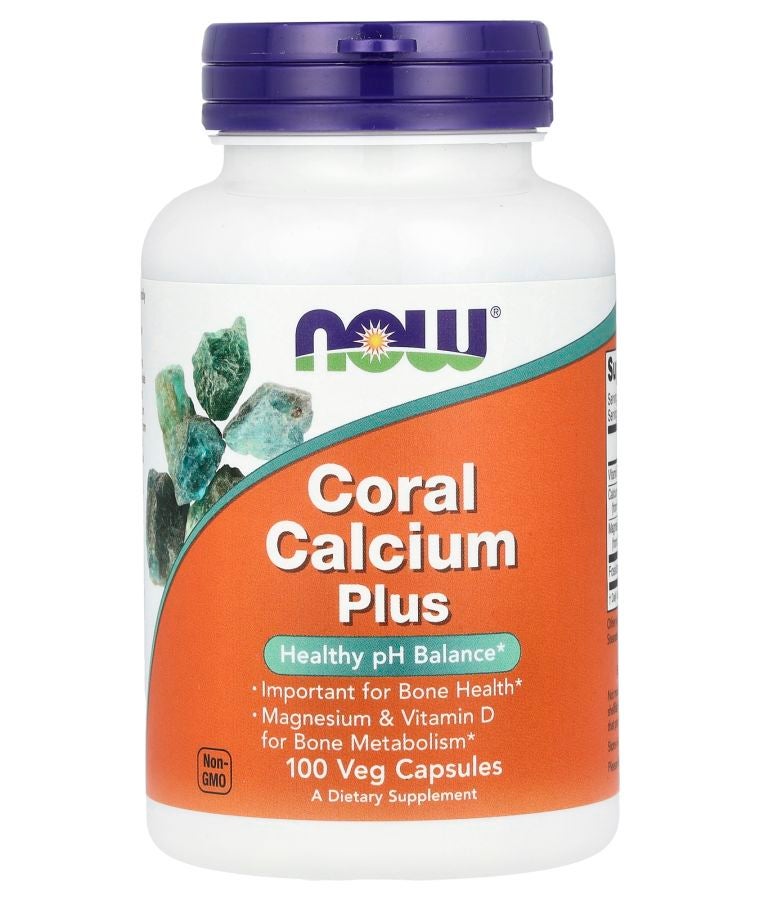now Coral Calcium Plus 100 Veg Capsules