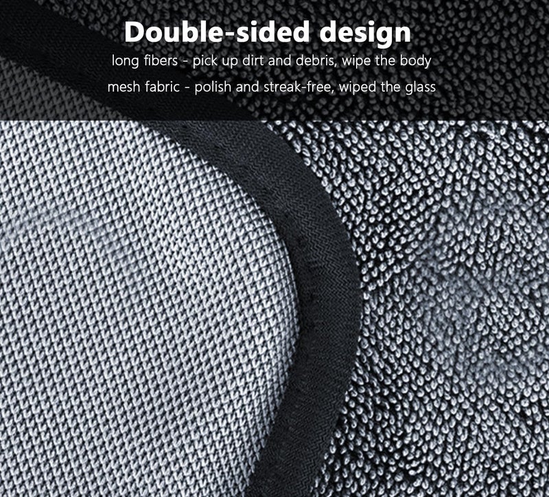 Ecopandy Shiny Wipes Cleaning Cloths,3pcs Shiny Bath Drying Towels,Shower Doors Drying Towels,16*16in Streak Free Glass Window Car Mirror Super Absorben Microfiber Cleaning Cloths (3pcs grey 16*16â€³) - Image 4