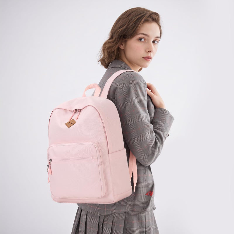 Lohol Classic Backpack for School Travel College, Durable Water Resistant Bookbag (Pink) - Image 2